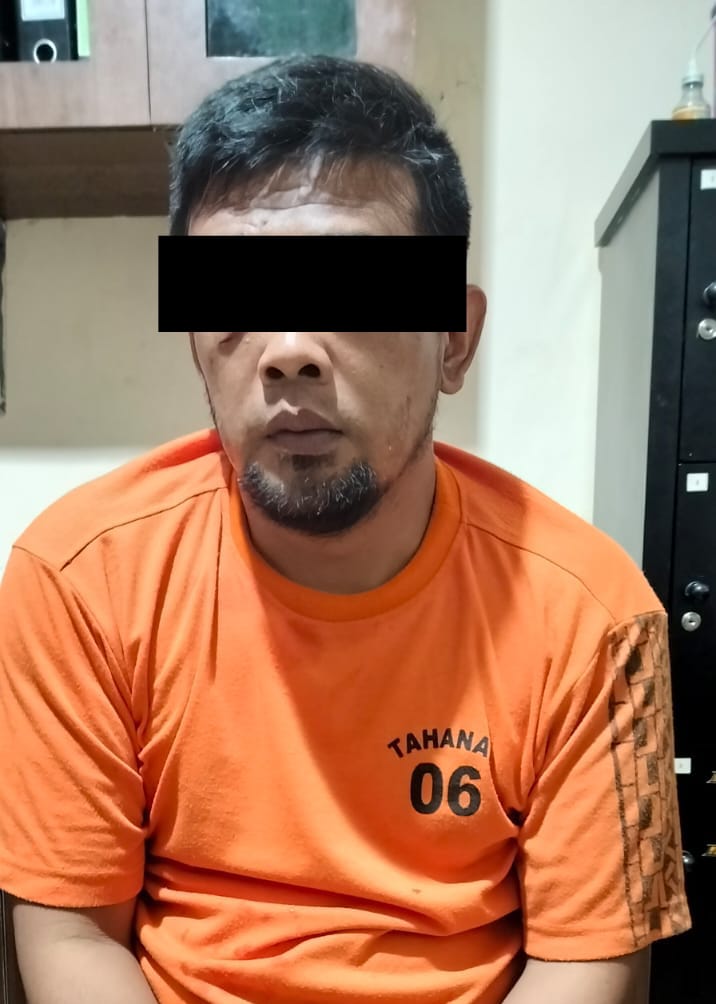 Tersangka berinisial JS alias Karet, 36, asal Wonorejo Singosari yang mencuri motor di Karangploso Malang.