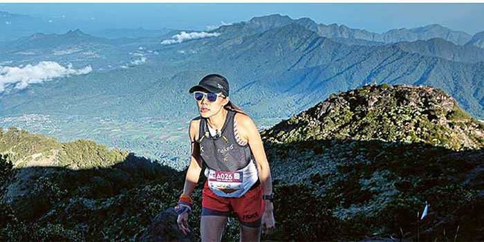 SELALU SEMANGAT: peni Nugraha mengikuti race trail running Mantra 116, pada 24 Juli 2023 lalu. dalam event itu, dia berlari sejauh 30 kilometer di Gunung Arjuno.