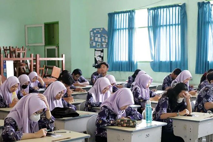 Suasana belajar di SMAN 9 Malang. Implementasi Kurikulum Merdeka dalam memilih mata pelajaran mulai diterapkan.