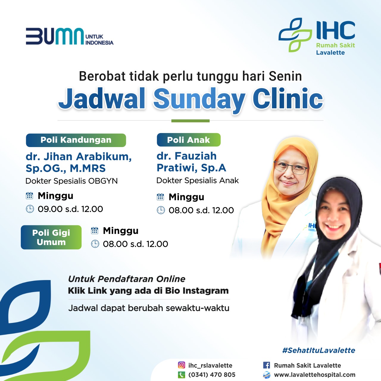 Jadwal Sunday Clinic RS Lavalette.