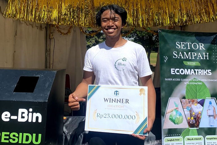 David Tri Setyo Wicaksono, mahasiswa Prodi Teknik Informatika Unviersitas Ma Chung menangkan Ideation Startup Fest