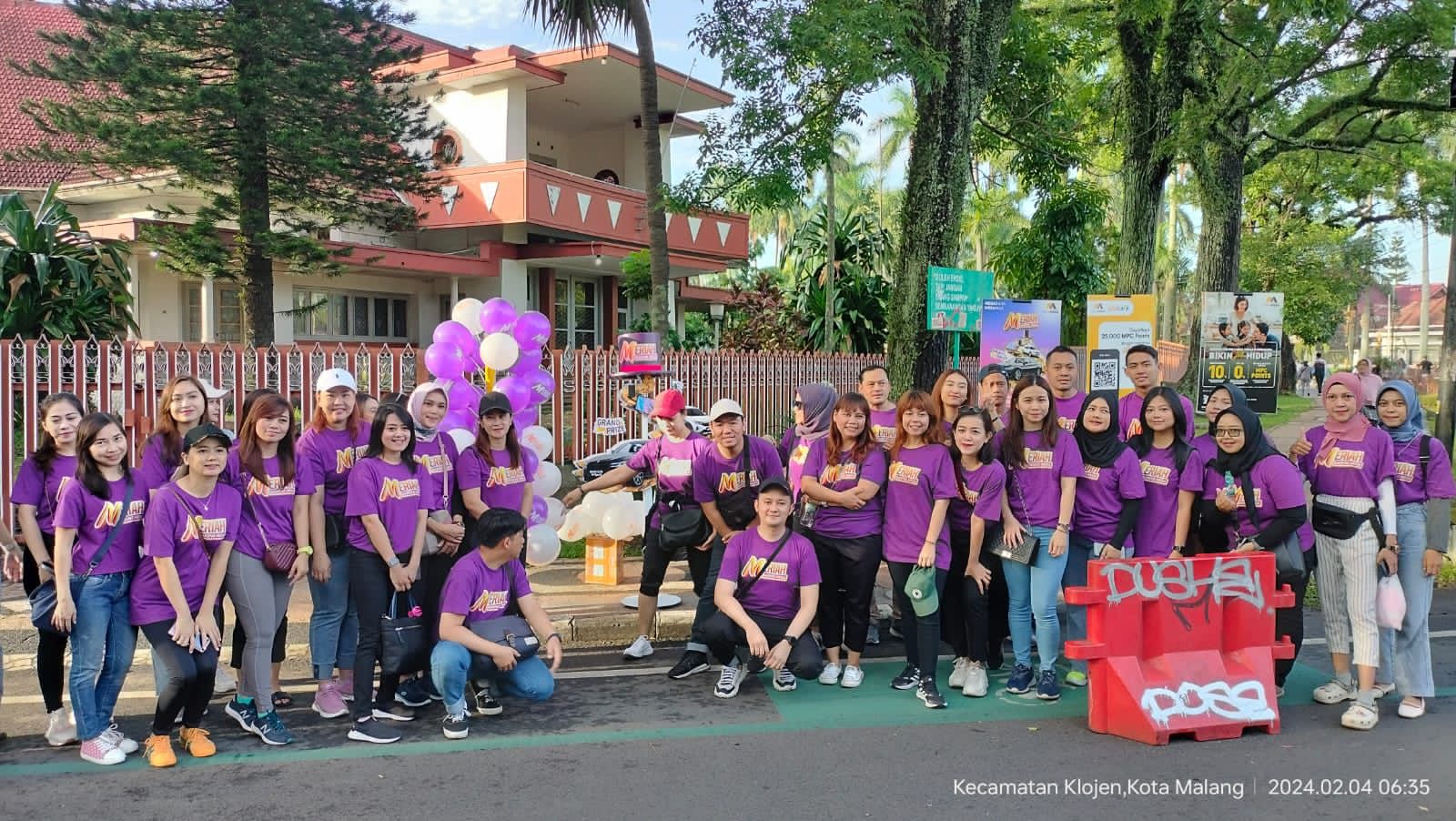 Bank Mega Area Malang di Idjen Car Free Day, Minggu (4/1).
