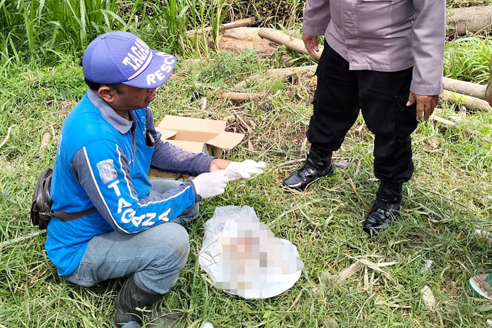 Penemuan jasad bayi yang dibuang dan mengambang di bendungan Sengguruh Kepanjen Malang