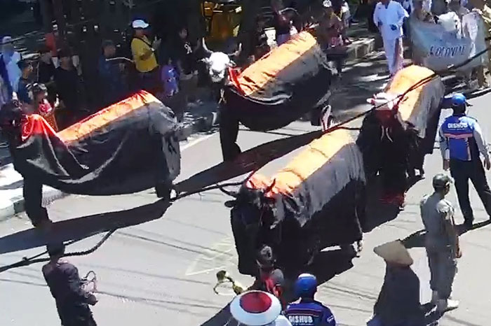 Seni Bantengan dalam Pawai Budaya Kota Malang