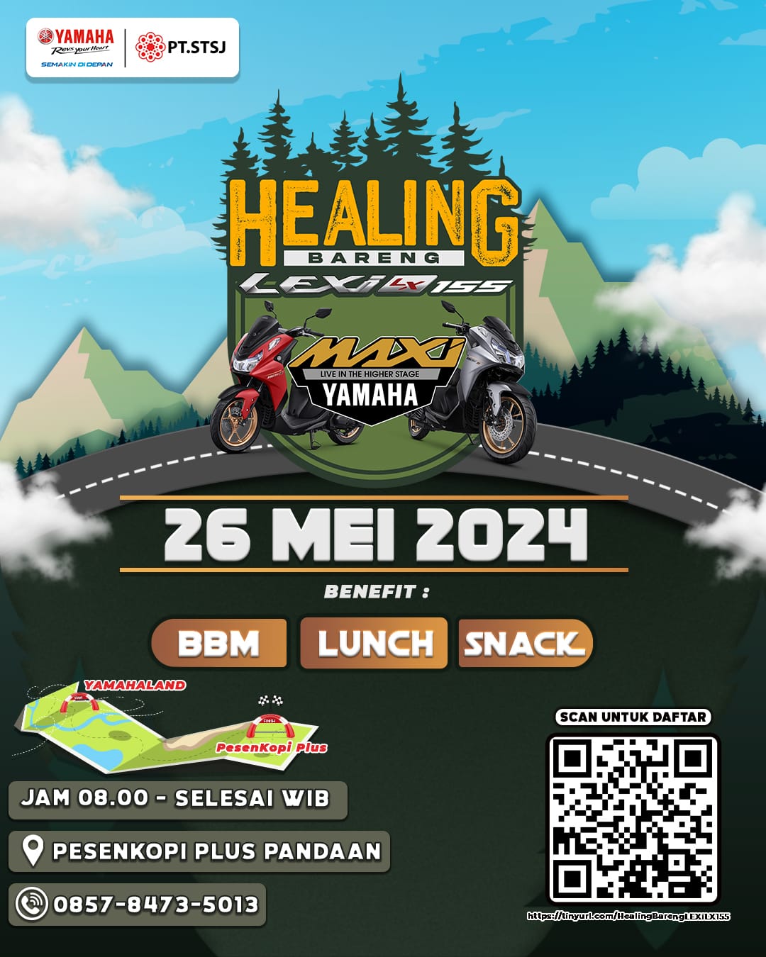 Ajak Konsumen Healing Bareng LEXI Lx 155, Yamaha STSJ Imbau Konsumen Segera Daftar