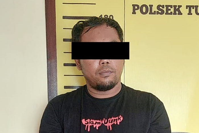 CA alias Gendon, 28, satu dari dua maling rumah kosong yang diamankan Polres Malang