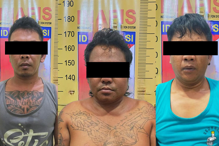 Tiga tersangka spesialis rumah kosong yang beraksi di Dampit Kabupaten Malang