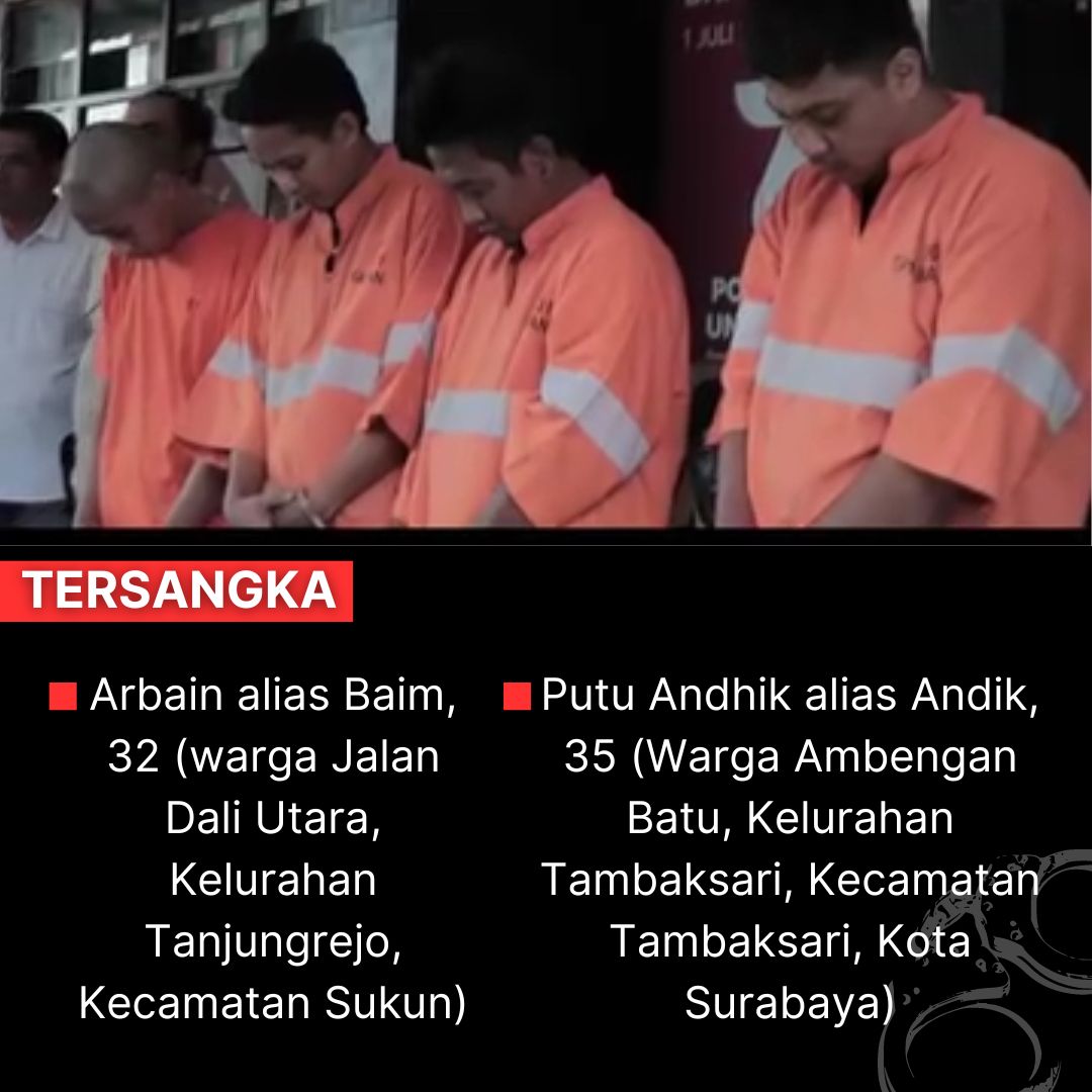 Para tersangka curanmor yang ditangkap Polresta Malang Kota