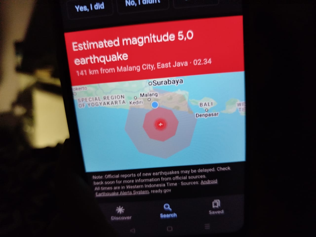Malang dilanda gempa 5.0 magnitudo