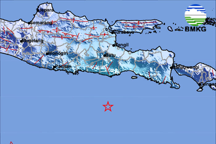 Titik gempa yang dirasakan warga Malang pada dini hari ini, 21 Mei 2024