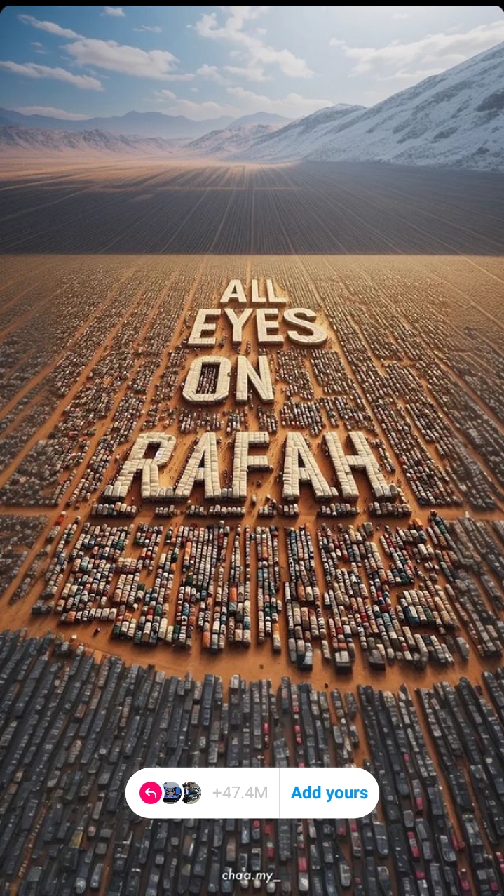 Tangkapan layar All Eyes on Rafah. (Istimewa)
