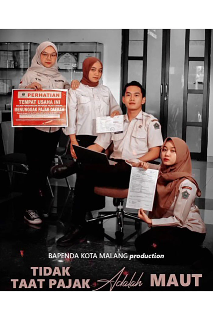 Konten Instagram Bapenda Kota Malang parodi Ipar Adalah Maut yang memaparkan Pajak Barang dan Jasa Tertentu (PBJT)