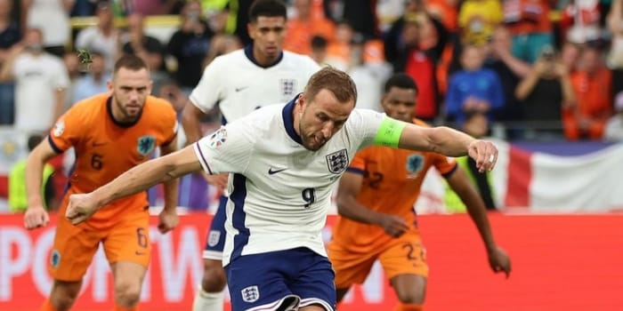Pertandingan Belanda vs Inggris pada semifinal Euro 2024. (Instagram @euro2024)