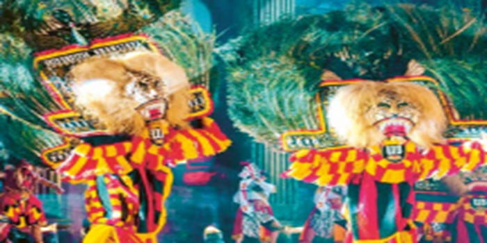 LANGGANAN JUARA: Penampilan Tim Reog Brawijaya di Festival  Grebeg Suro di Alun-Alun Ponorogo, 5 Juli lalu.