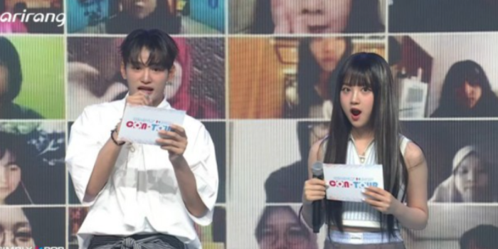 Zayyan (XODIAC) dan Kimberley (VVUP) Menjadi MC di Acara SIMPLY K-POP CON-TOUR. (youtube/arirang k-pop)