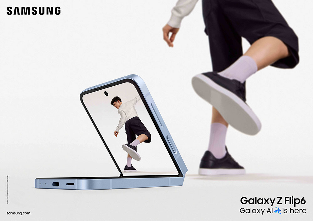 mpilkan gaya hidup aktif kamu dengan foto jernih berkat kamera 50 MP pada Galaxy Z Flip6