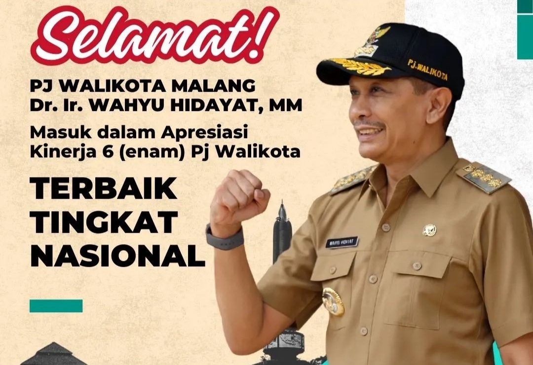 Wahyu Hidayat 6 terbaik tingkat nasional Pj wali kota