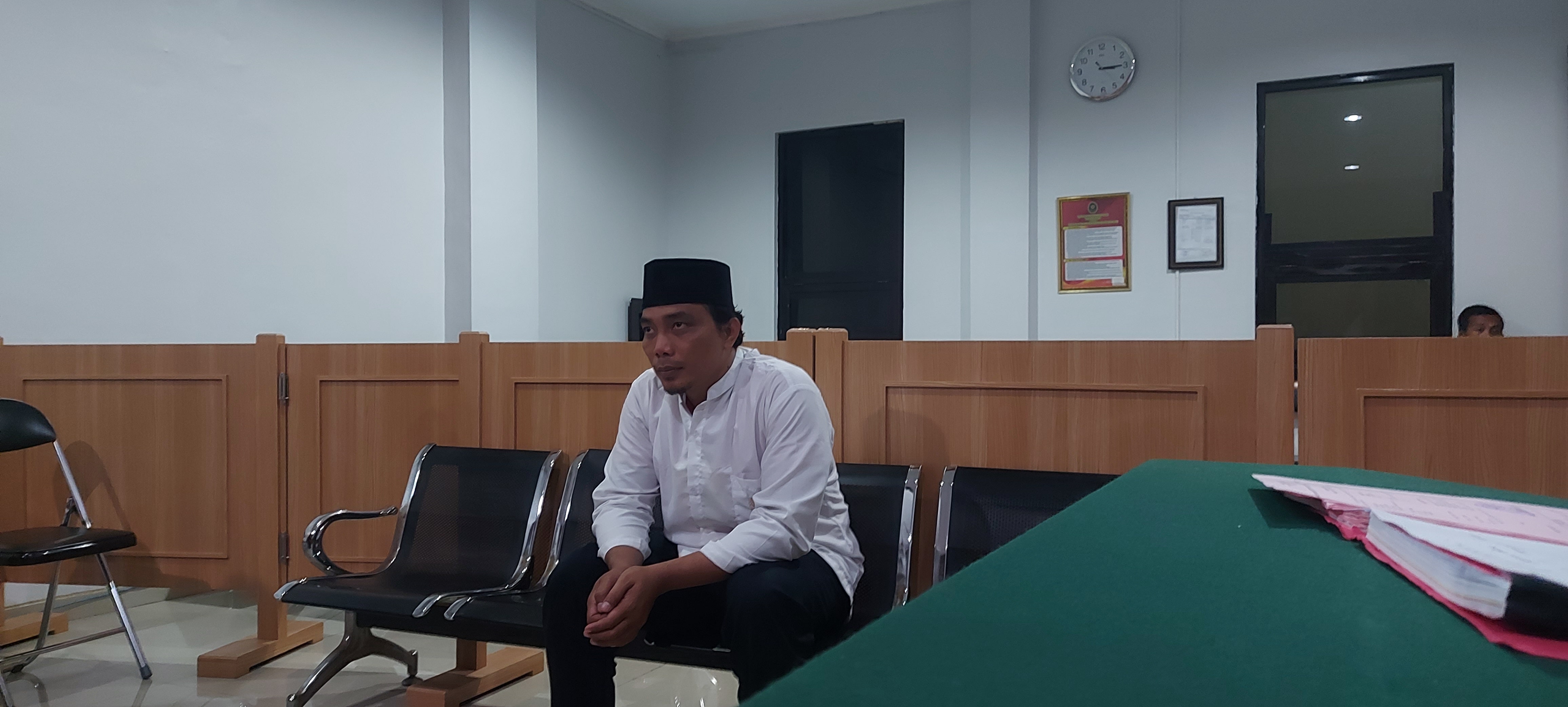 KASUS KEDUA: Taufik Kurniawan menjalani persidangan di PN Kepanjen kemarin (14/8)