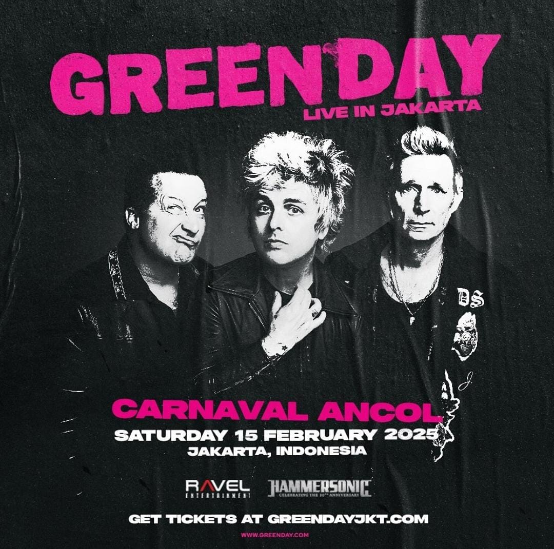 Poster Resmi Diselenggarakannya Konser Green Day di Indonesia
