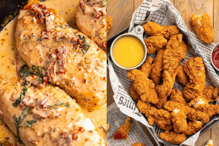 Ilustrasi ayam saus keju dan buttermilk. (Pinterest)