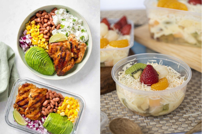 Ilustrasi salad sayur dan salad buah. (Pinterest)