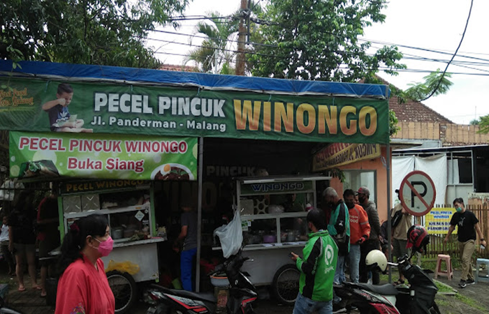 Pecel Pincuk Winongo Malang.