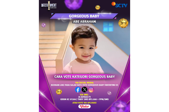Poster Abe Abraham dalam kategori Gergous Baby SCTV. (Instagram @sctv)