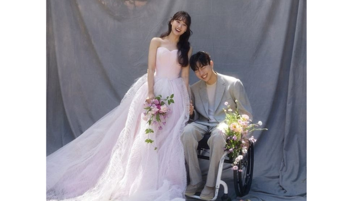 Momen manis prewedding Song Ji Eun dan Park We. instagram @bimil_jieun