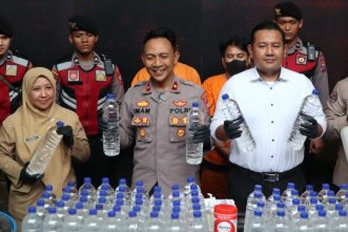 Rilis pengungkapan pabrik trobas oleh Polres Malang beberapa waktu lalu