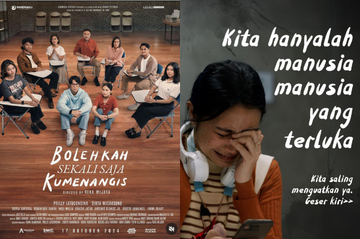 Poster film &ldquo;Bolehkah Sekali Saja Kumenangis&rdquo;. (Instagram @prillylatuconsina96)