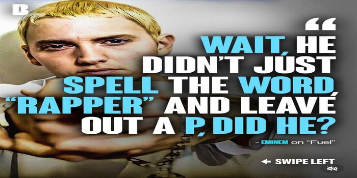 Foto Eminem dalam lirik lagu