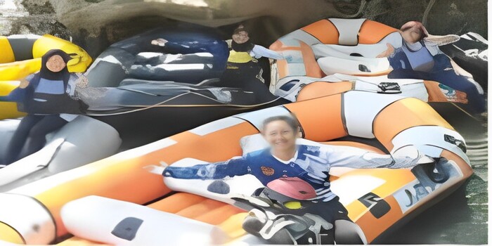 BUTUH SUPPORT: Atlet Arung Jeram Kota Malang berlatih di Sungai Bangau, Sawojajar, pekan lalu.