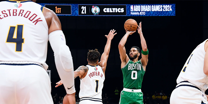 Boston Celtics berhadapan dengan Denver Nuggets di NBA Abu Dhabi Games 2024