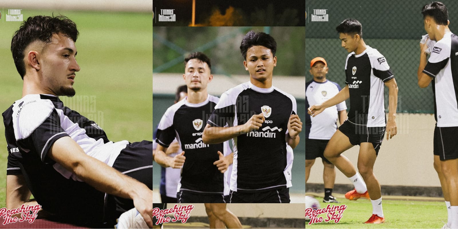 Sesi Latihan Pemain Timnas Indonesia di Bahrain