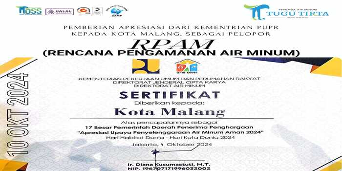 Humas Perumda Air Minum Tugu Tirta Kota Malang.