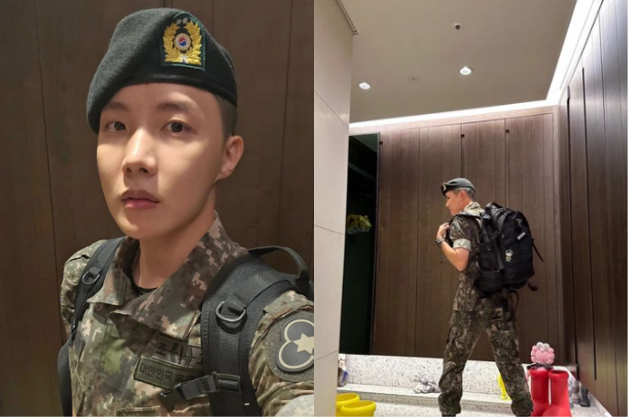 J-Hope atau Jung Hoseok sehari sebelum berangkat wajib militer (Instagram J-Hope)