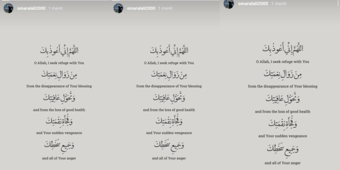 tangkapan layar story instagram Omarali