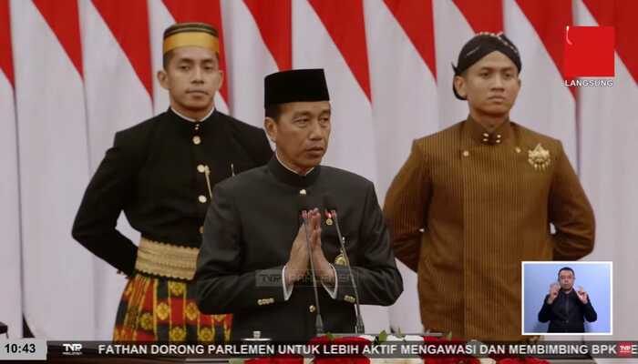 Pidato Kenegaraan Terakhir Presiden Joko Widodo pada Jumat (16/8) di Gedung Nusantara, Jakarta.