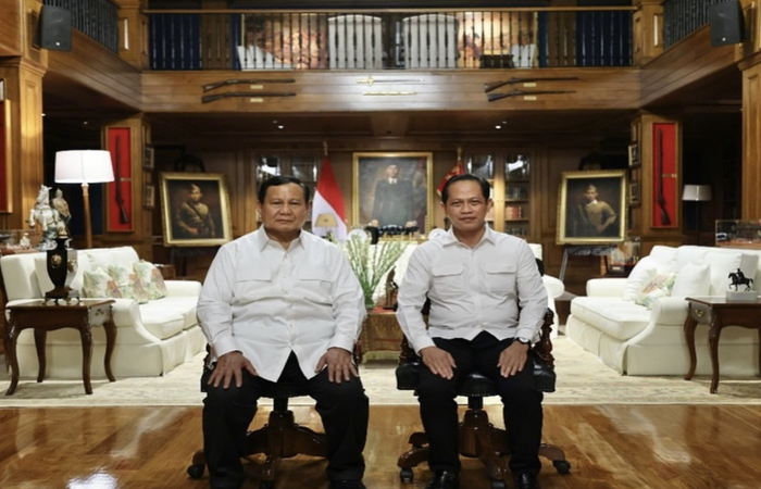 Hanif Faisol bertemu Prabowo untuk menghadiri pembekalan (Instagram @haniffaisolnurofiq)