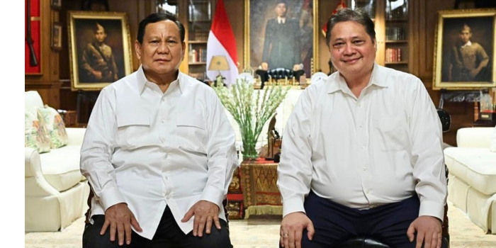Airlangga Hartarto dan Prabowo Subianto (dalam postingan instagram Airlangga Hartarto official)