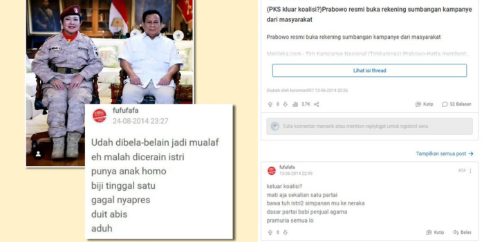 tangkapan gambar komentar akun fufufafa