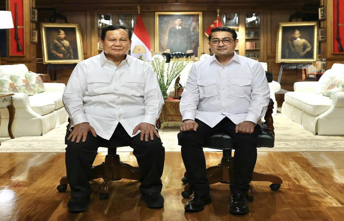 Teuku Riefky Harsya bertemu Prabowo untuk menghadiri pembekalan (Instagram @teukuriefky)