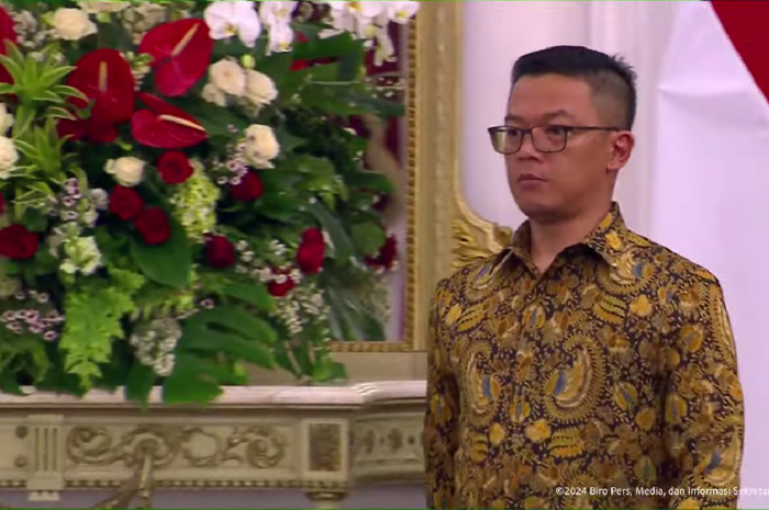 Menteri Luar Negeri, Sugiono, saat pengumuman jajaran Kabinet Merah Putih di Istana Negara (20/10) (Tangkapan Layar Sekretariat Presiden)
