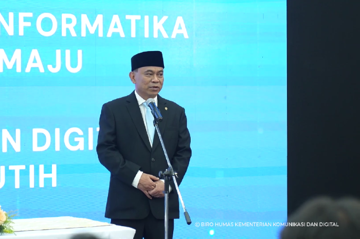 Budi Arie saat serah terima jabatan Kementerian Komunikasi dan Digital (Tangkapan Layar Kemkominfo)