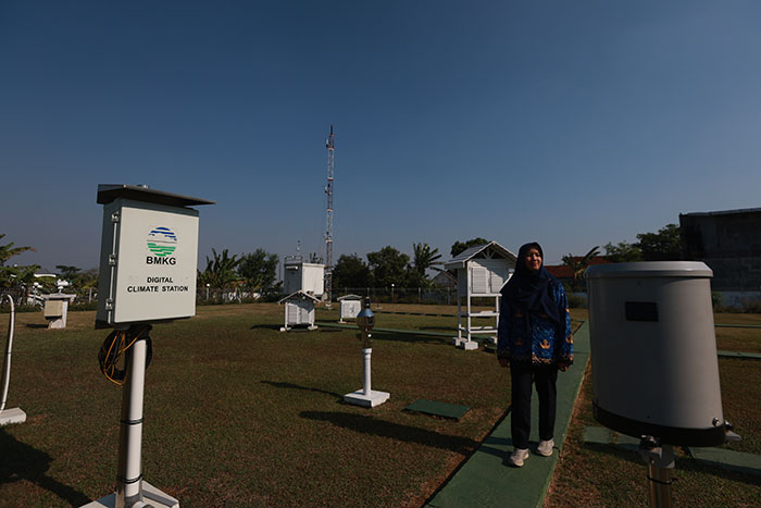 Anemometer BMKG untuk mendeteksi angin. Diprediksi cuaca Kota Malang terang dua hari ke depan