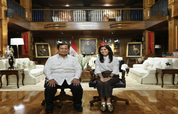 Meutya Hafidh bertemu Prabowo untuk menghadiri pembekalan (Instagram @meutya_hafid)