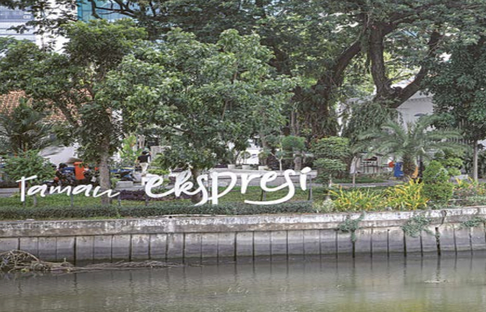 PUNYA KONSEP BERBEDA: Taman Ekspresi dalam waktu dekat bakal dilengkapi dengan kafe untuk menarik minat pengunjung.
