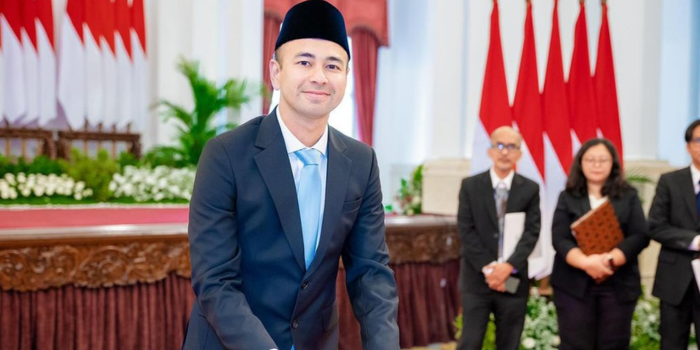 Potret Raffi Ahmad pada saat pelantikan (20/10/2024)