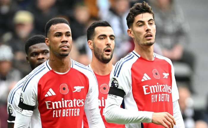 Potret Pemain Arsenal saat Melawan Newcastle (sumber : instagram @arsenal)