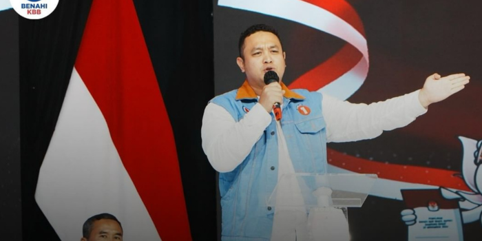potret Gilang Dirga dalam debat Pilbup Kabupaten Bandung Barat